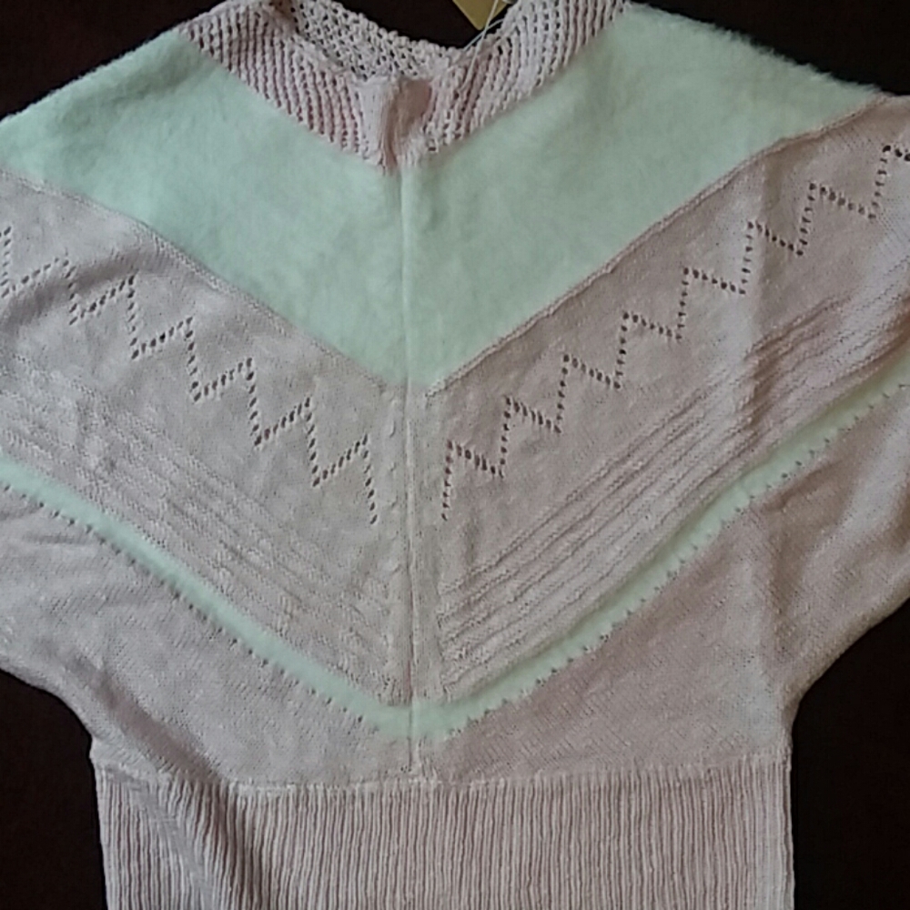 Ladies snow bunny top pink and white fur